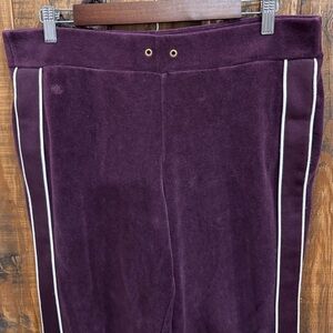 Lauren Ralph Lauren Womens Pants Purple/Maroon Medium Velour *READ*